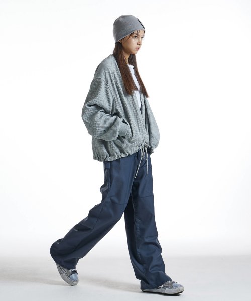 STRAP PANEL TROUSER CHARCOAL