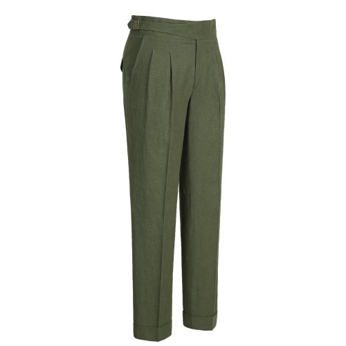 8s Linen Gurkha Trousers( Khaki)