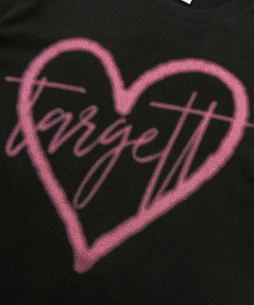 MUSINSA | TARGETTO Heart Logo Spray T-Shirt_Black