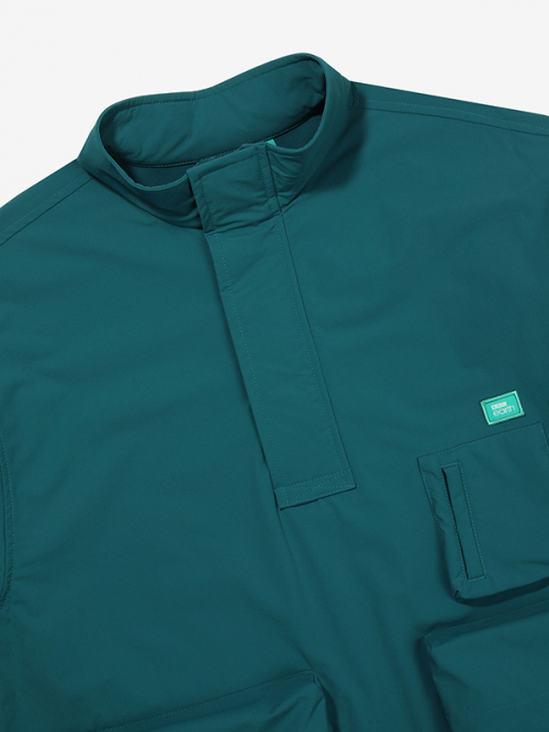 Анорак с накладными карманами_Teal Green