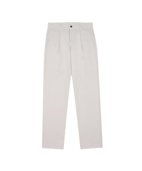 Брюки Garment Dye с одной складкой Tapered Fit White