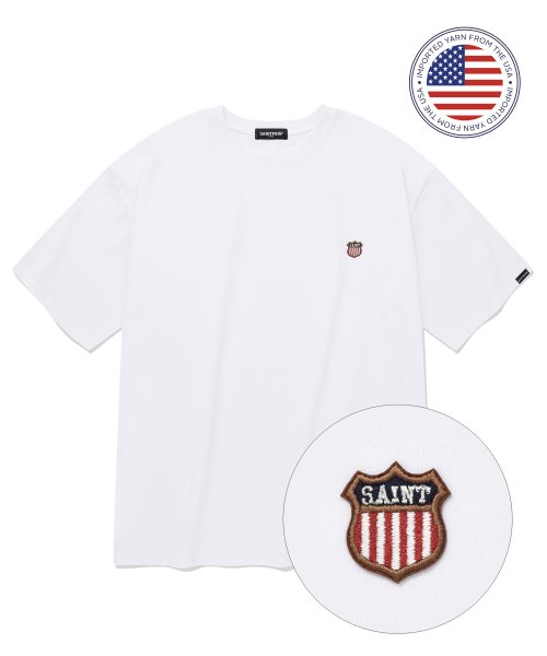 MUSINSA  SAINTPAIN SP Saint Small Logo T-Shirt - White
