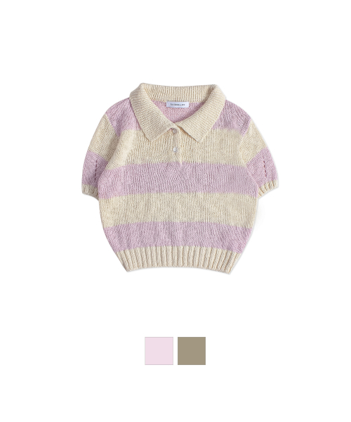 Odd Stripe Collar Knit