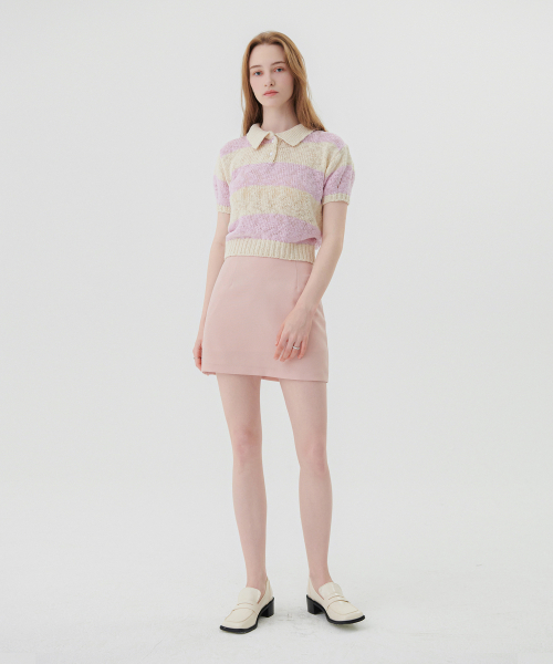 Odd Stripe Collar Knit