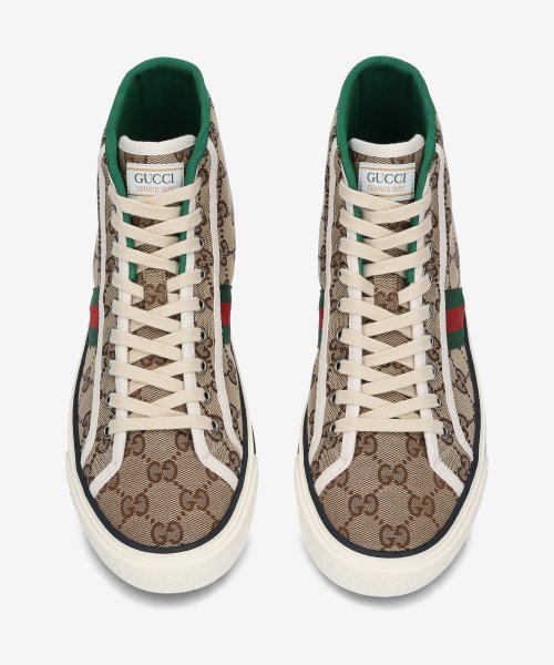 MUSINSA | GUCCI Men's Tennis 1977 High Top Sneakers - Beige:Ebony