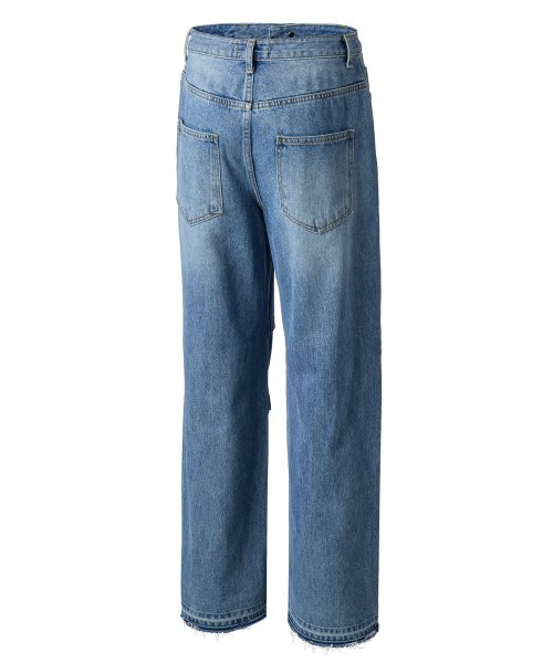Джинсы парашюты washed Blue