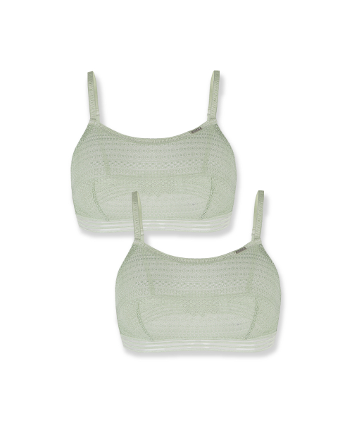 FLOWER LACE BRALETTE 2PCS PACKAGE SET