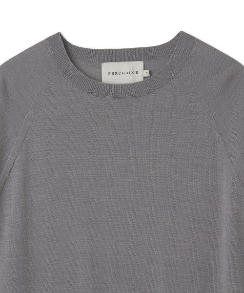 Вязаная футболка из шерсти мериноса Light Grey / WP181063