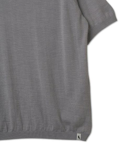 Вязаная футболка из шерсти мериноса Light Grey / WP181063