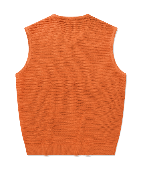 Вязаный жилет с V-вырезом orange