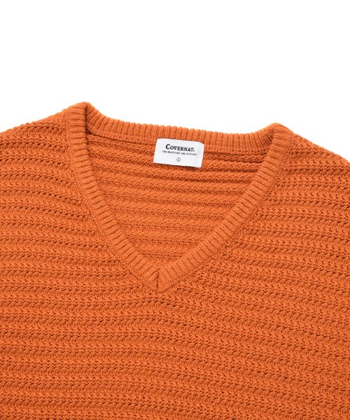 Вязаный жилет с V-вырезом orange