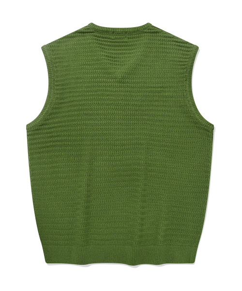 Вязаный жилет с V-образным вырезом Green