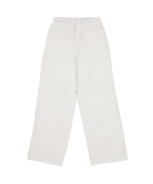 MUSINSA | BSRABBIT Women's Loose Fit Cotton Pants White