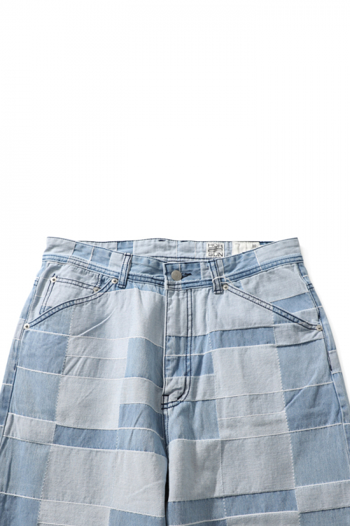 Blueborn Wide Pattern Denim Pants Light Blue