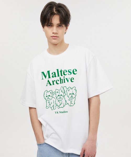 WAIKEI Maltese Archive Line Graphic T-Shirt