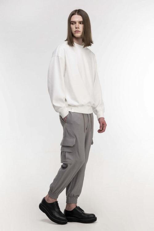 Легкие джоггеры под лен Slim Beige