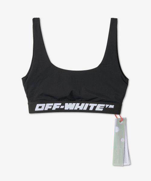 Off-White Black Logo Band Sports Bra Off-White