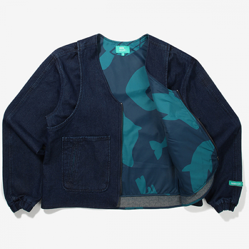 Женская джинсовка без воротника W / Denim