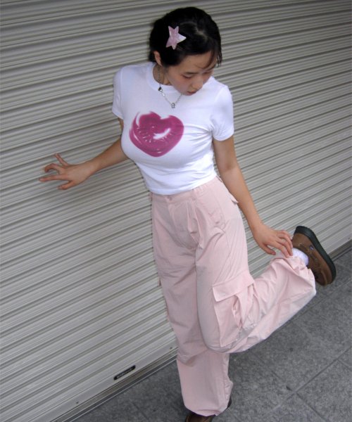 MUSINSA | LOTSYOU lotsyou_Heart Candy T-shirt ver.2 Pink