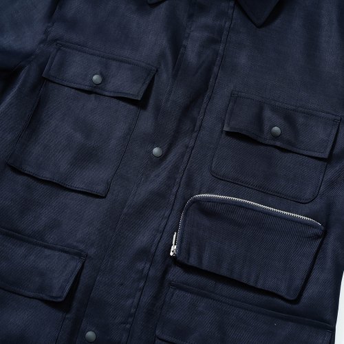 Льняно-хлопковая утилитарная куртка Navy