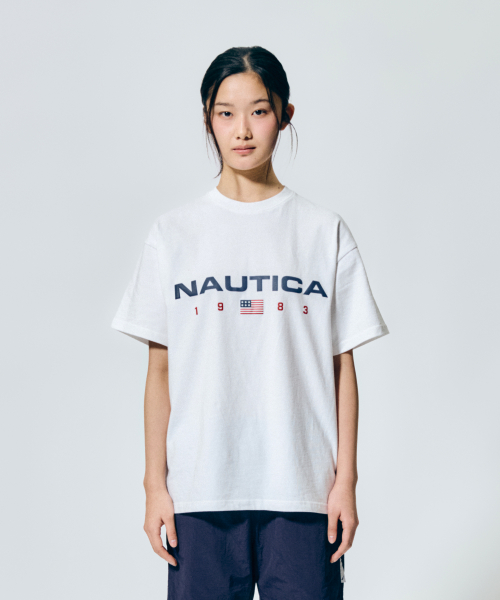 Футболка с флаговым лого 83 White NTS4786WHZ