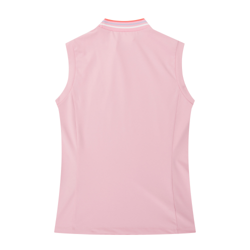 Mock Neck Sleeveless Shirts_Pink