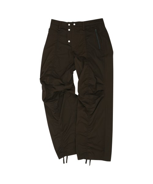 Нейлоновые брюки со сборками унисекс KNP018u(BROWN)
