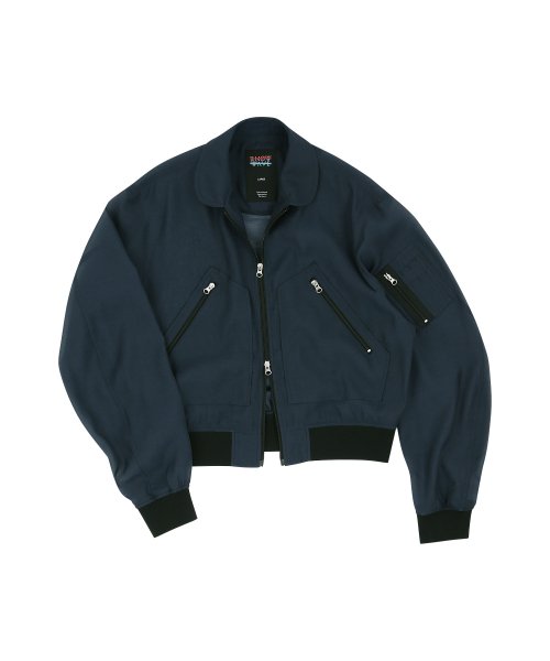 Куртка-бомбер унисекс из органзы KNW017u(NAVY)