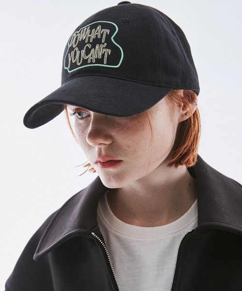 Black on cheap black baseball cap