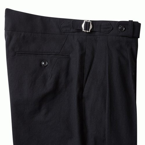 8s лен Side-adjust Trousers (черный)