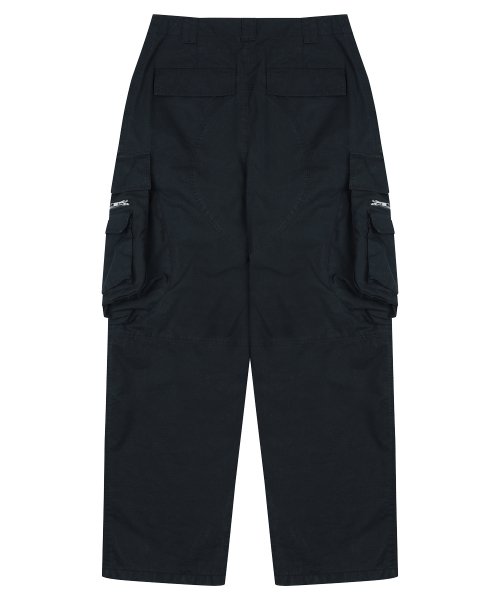 그레일즈(GRAILZ) OVAL LARGE FIT CARGO PANTS [BLACK] - 사이즈