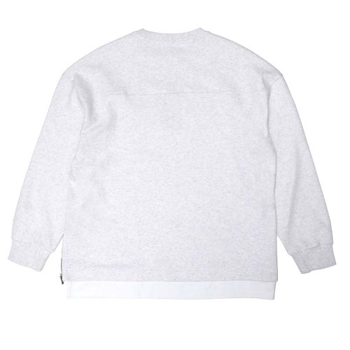 Свитшот с боковой молнией (White Melange Grey)