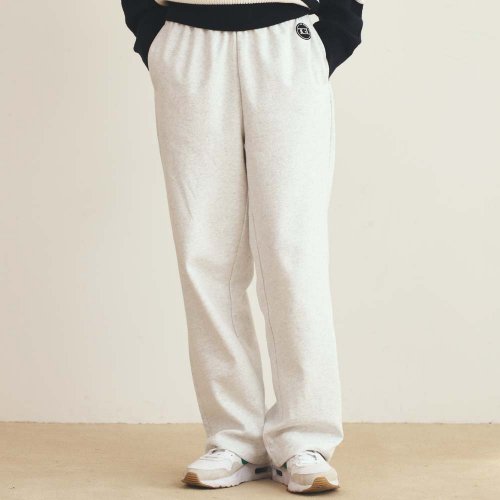 Свободные спортивные штаны White Melange/Pink
