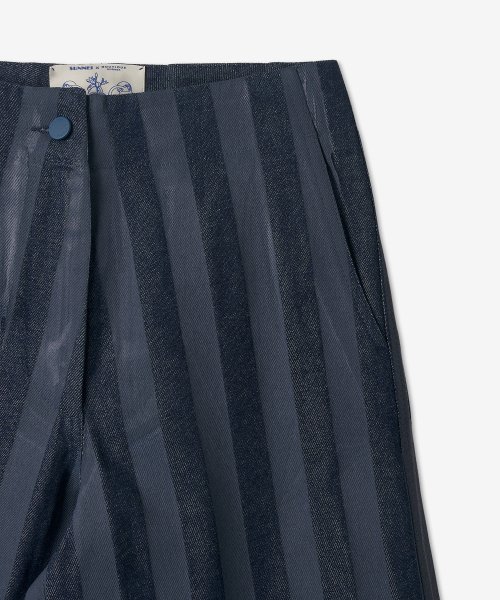 Джинсовый комбинезон с принтом - Blue:Dark Navy / CRTWWOUW010DEN0107560