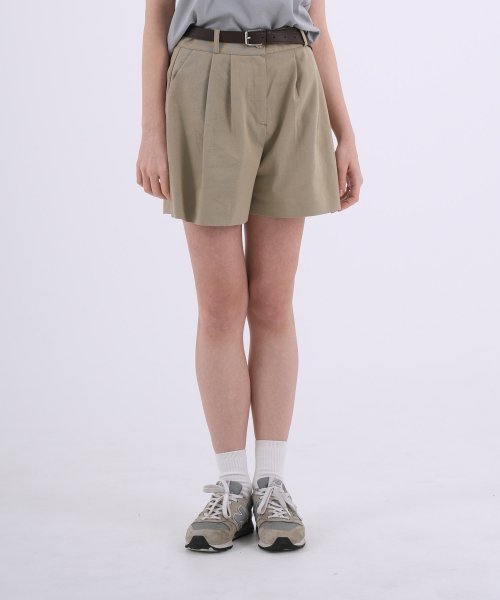 Женские хлопковые бермуды Beige