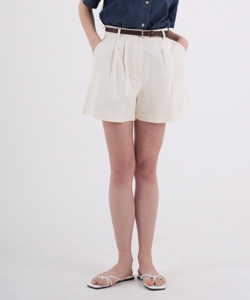 Женские хлопковые бермуды Beige