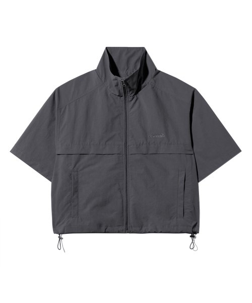 Нейлоновая куртка на молнии с клапанами_Dark Gray