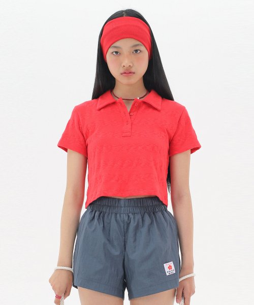 Кроп-поло Crop PK T-shirts_Red