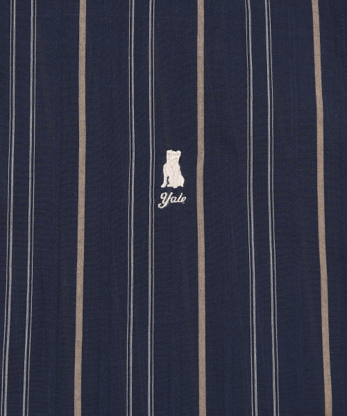 예일(YALE) (JAPAN FABRIC) COTTON CHIFFON STRIPE SS SHIRT NAVY - 사이즈 & 후기 | 무신사
