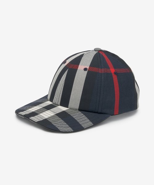 MUSINSA | BURBERRY Logo Detail Check Ball Cap - Navy / 8062511