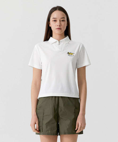 MCC WOMENS AIR THROUGH HALF ZIP-up-WHITE