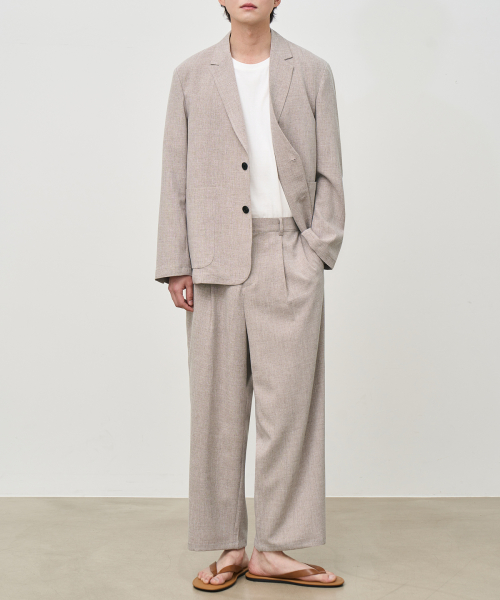 LIKE LINEN OVER-FIT BLAZER SET-up