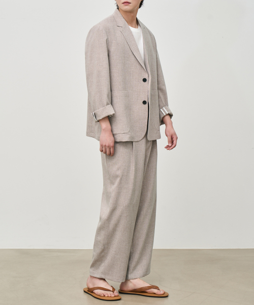LIKE LINEN OVER-FIT BLAZER SET-up