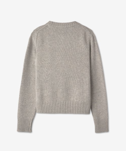 MUSINSA | GANNI Women's Love Club Logo Knit - Gray / K1857873