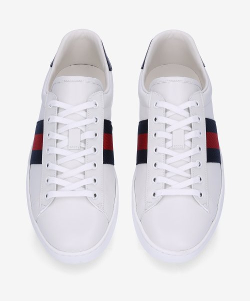 MUSINSA | GUCCI Men's Ace Leather Sneakers - White / 38675002JR09072