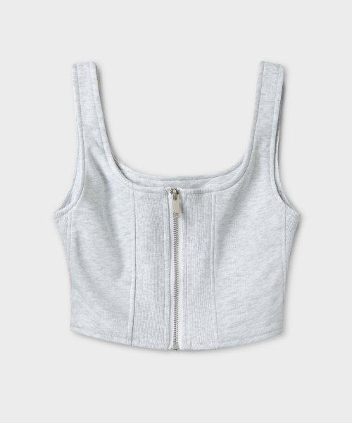 Ribbed Fire Heart Cropped Tank Top