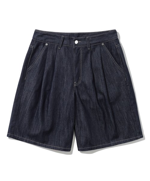 RAIN SLUB WASHING BURMUDA DENIM SHORTS (INDIGO)