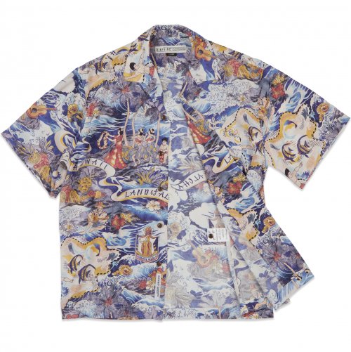 DV.LOT 684 LAND of ALOHA shirt -синий-