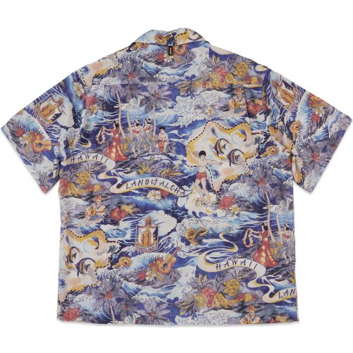 DV.LOT 684 LAND of ALOHA shirt -синий-