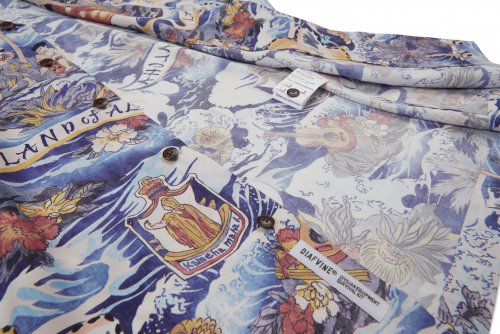 DV.LOT 684 LAND of ALOHA shirt -синий-